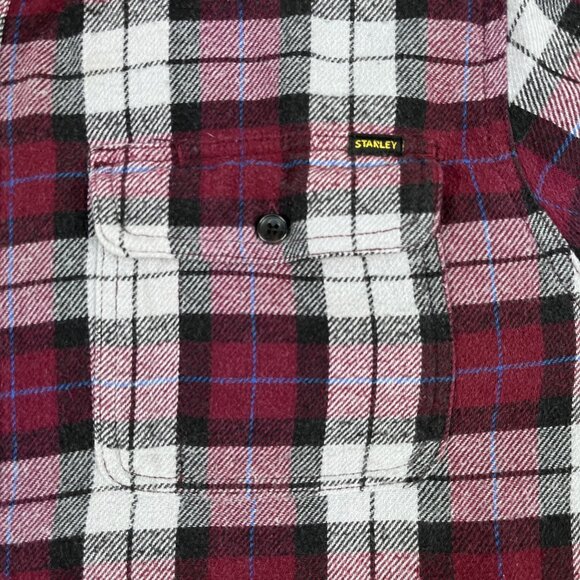 Stanley Mens Front Pocket Heavy Flannel Shirt Sz Large - Picture 3 of 5